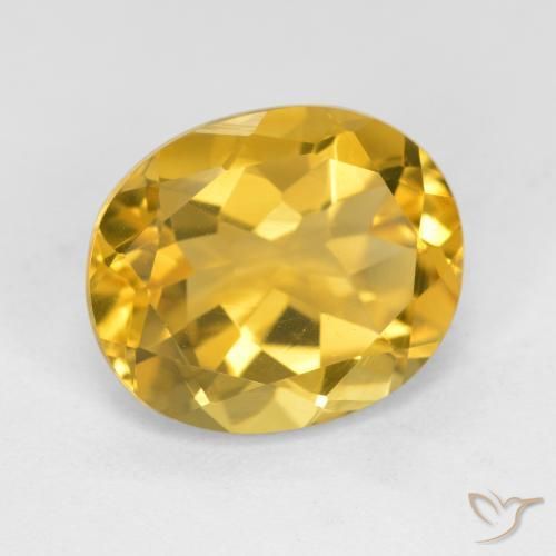Citrino Arancio dorato naturale da 4.32 ct, Ovale, VVS-VS