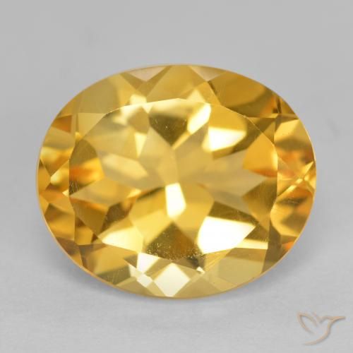 4.46ct Naturale Arancio dorato Citrino, Ovale, VS