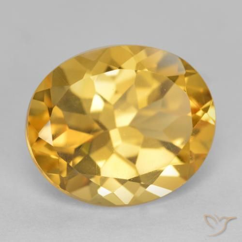 Citrino Arancio dorato naturale da 4.46 ct, Ovale, VS