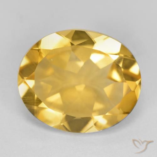 Citrino Oro medio naturale da 4.03 ct, Ovale, VS