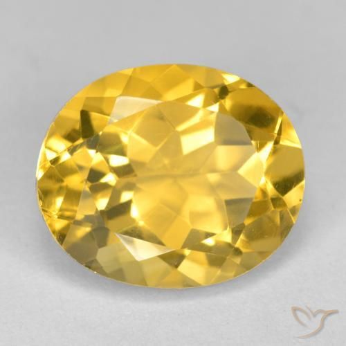 Citrino Dorato naturale da 4.40 ct, Ovale, VS