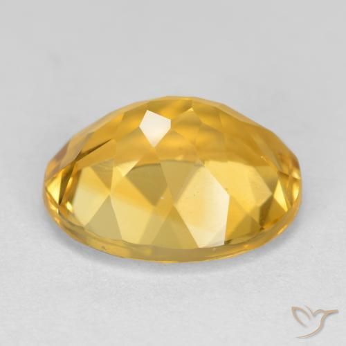 Citrino naturale dorato da 3,97 ct, taglio ovale, VS