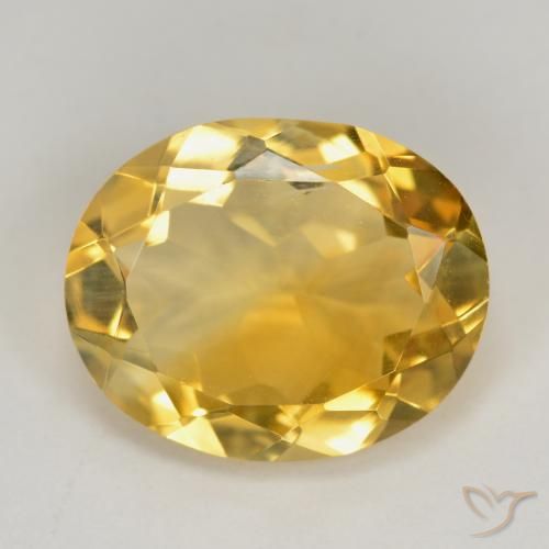 3.42ct Naturale Arancio Dorato Profondo Citrino, Ovale, VS