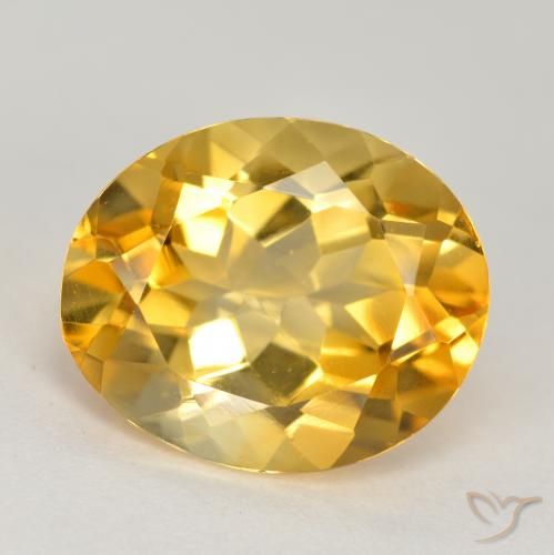 4.01ct Naturale Arancio Dorato Profondo Citrino, Ovale, VS