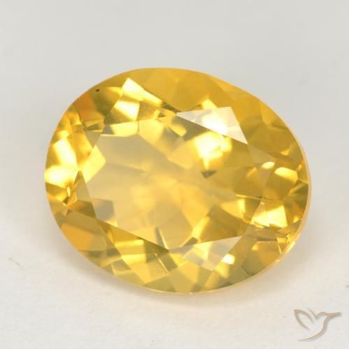 Citrino Dorato naturale da 4.29 ct, Ovale, VS