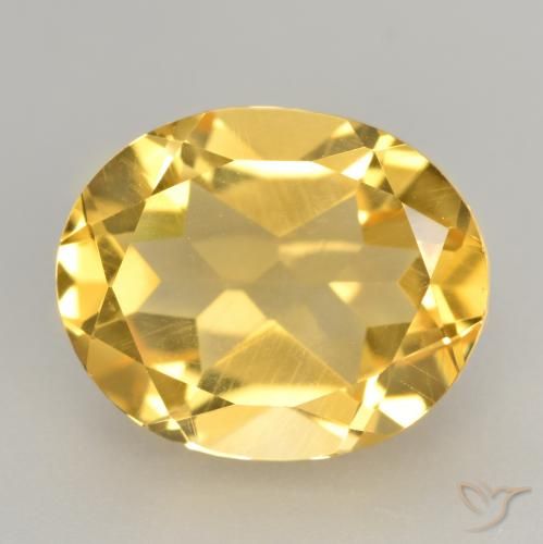 3.40ct Naturale Oro medio Citrino, Ovale, VVS-VS