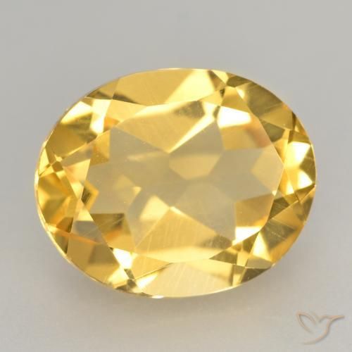 Citrino Oro medio naturale da 3.40 ct, Ovale, VVS-VS
