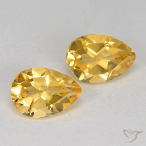 Gemme di Citrino Dorato medio-scuro naturale da 1.39 ct, Forma a pera, VS