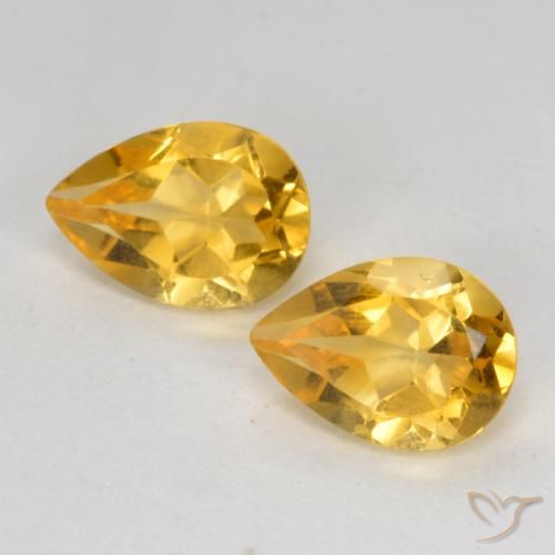 1.30ctw Naturale Arancio Dorato Profondo Citrino, Forma a pera, VS
