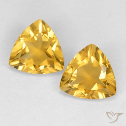 1.91ctw Naturale Dorato medio-scuro Citrino, Taglio trillion, VS