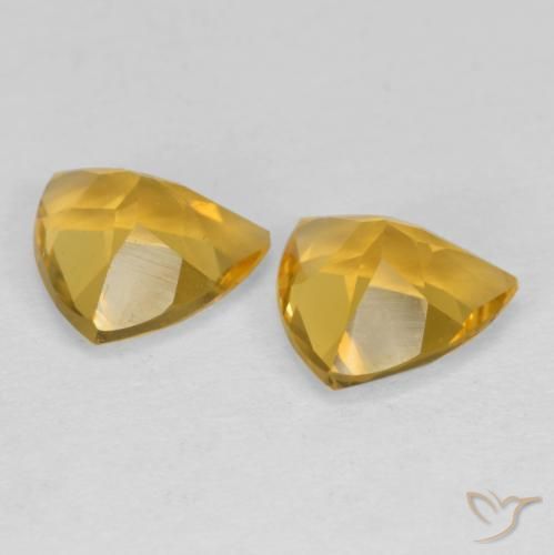 Gemme di Citrino Dorato medio naturale da 1.82 ct, Taglio trillion, VS