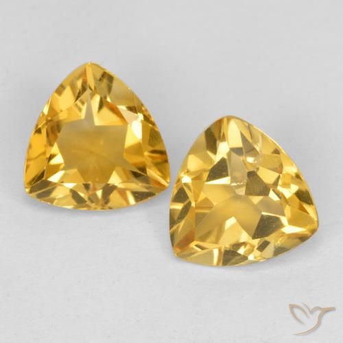 Gemme di Citrino Arancio dorato naturale da 1.99 ct, Taglio trillion, VS