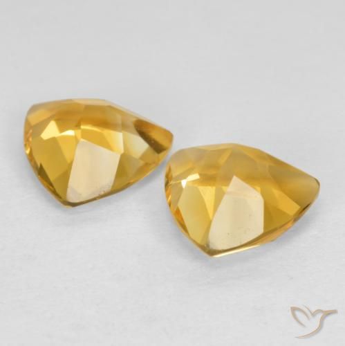 Gemme di Citrino Arancio dorato naturale da 1.99 ct, Taglio trillion, VS