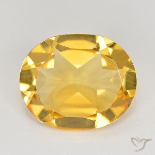 3.44ct Naturale Oro medio Citrino, Ovale, VS