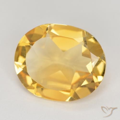 Citrino Oro medio naturale da 3.44 ct, Ovale, VS