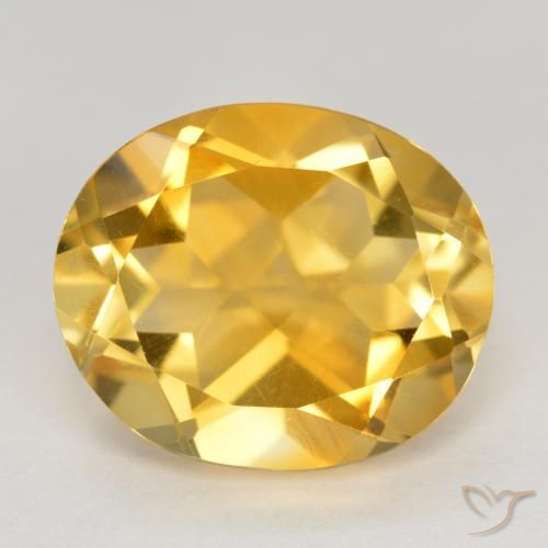4.73ct Naturale Dorato medio Citrino, Ovale, VVS-VS