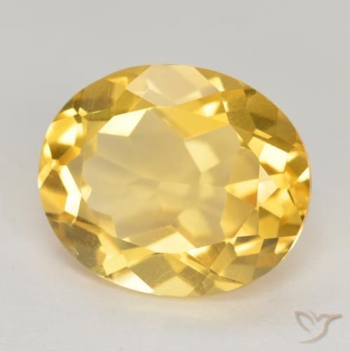 Citrino Dorato naturale da 4.57 ct, Ovale, VS