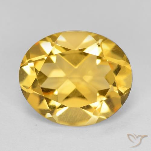 3.91ct Naturale Dorato medio Citrino, Ovale, VS