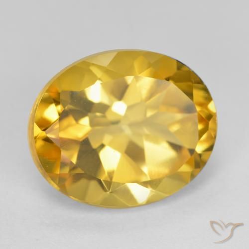 Citrino Dorato naturale da 4.90 ct, Ovale, VS