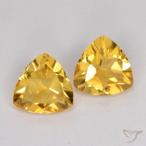 1.87ctw Naturale Oro medio Citrino, Taglio trillion, VS