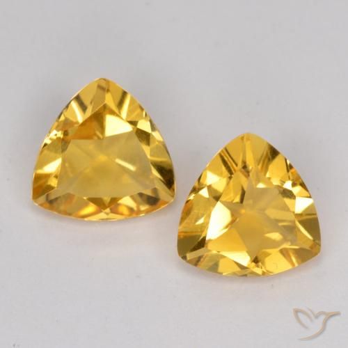 Gemme di Citrino Oro medio naturale da 1.87 ct, Taglio trillion, VS