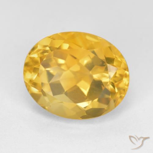 Citrino Oro medio naturale da 5.64 ct, Ovale, VVS-VS