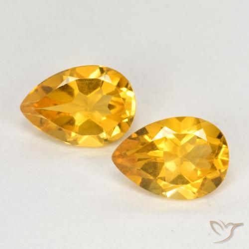 1.26ctw Naturale Oro brillante Citrino, Forma a pera, VS