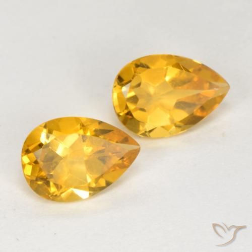 Gemme di Citrino Oro brillante naturale da 1.26 ct, Forma a pera, VS