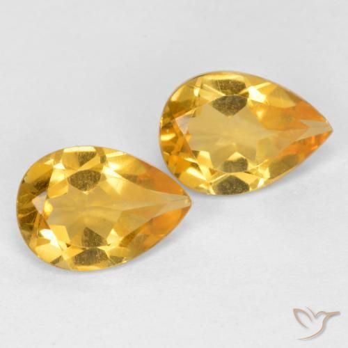 Gemme di Citrino Dorato scuro naturale da 1.14 ct, Forma a pera, VS