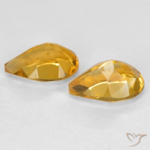 Gemme di Citrino Arancio Dorato Profondo naturale da 1.31 ct, Forma a pera, VS