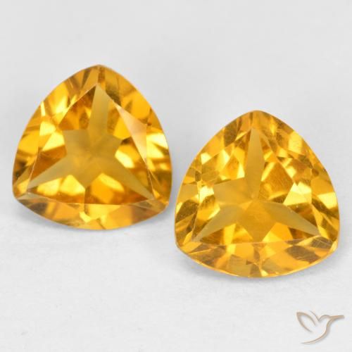 2.03ctw Naturale Dorato scuro Citrino, Taglio trillion, VS