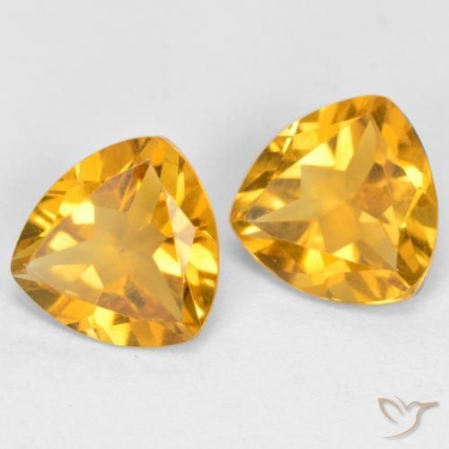 Gemme di Citrino Dorato scuro naturale da 2.03 ct, Taglio trillion, VS
