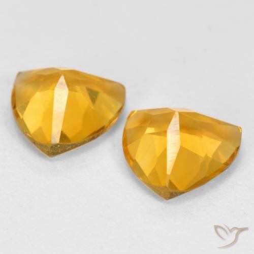 Gemme di Citrino Dorato scuro naturale da 2.03 ct, Taglio trillion, VS