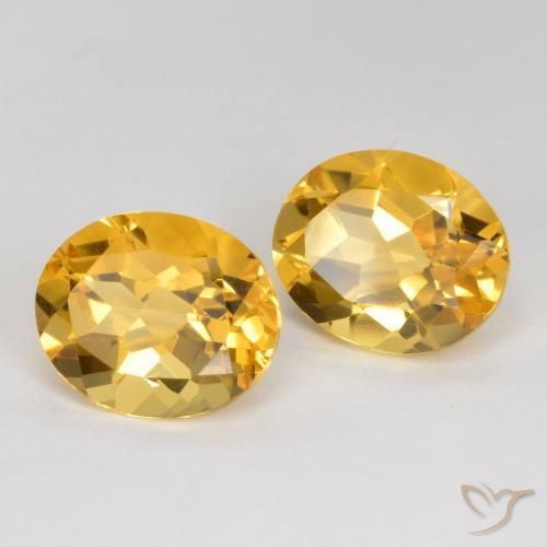 Gemme di Citrino Dorato medio-scuro naturale da 6.95 ct, Ovale, VVS-VS