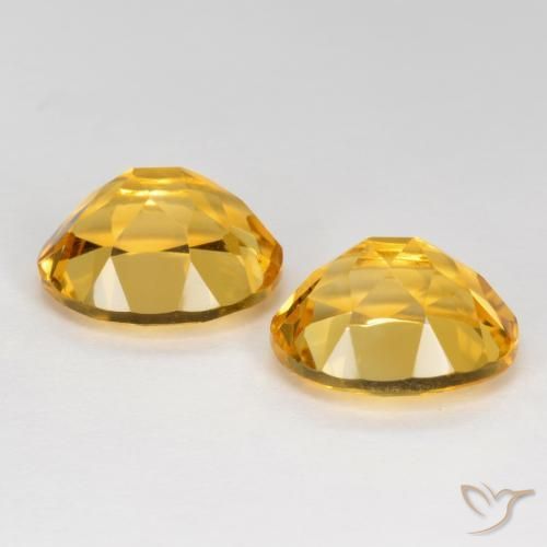 Gemme di Citrino Dorato medio-scuro naturale da 6.95 ct, Ovale, VVS-VS