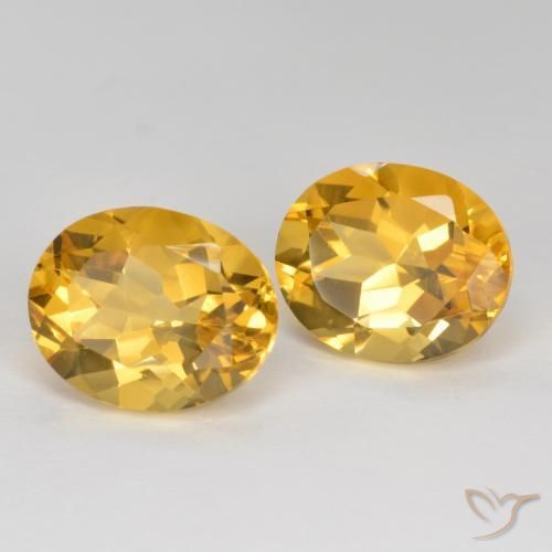 Gemme di Citrino Dorato medio-scuro naturale da 7.66 ct, Ovale, VVS-VS