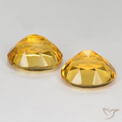 Gemme di Citrino Dorato medio-scuro naturale da 7.66 ct, Ovale, VVS-VS