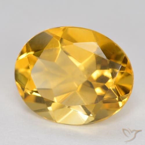 Citrino Arancio Dorato Profondo naturale da 3.14 ct, Ovale, VVS-VS