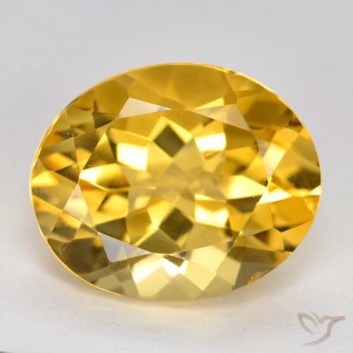 3.43ct Naturale Dorato medio-scuro Citrino, Ovale, VVS-VS
