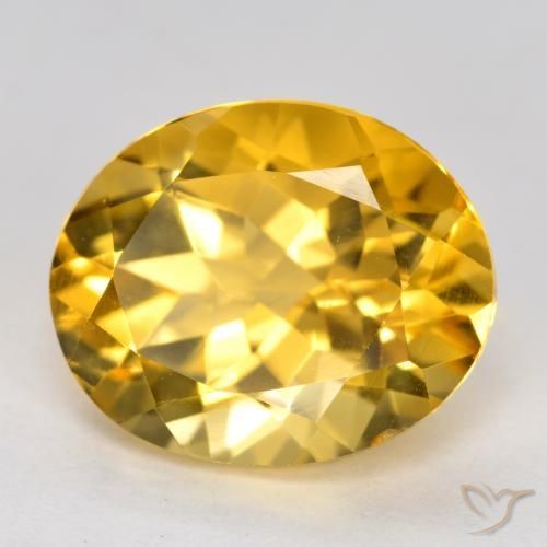 Citrino Dorato medio-scuro naturale da 3.43 ct, Ovale, VVS-VS