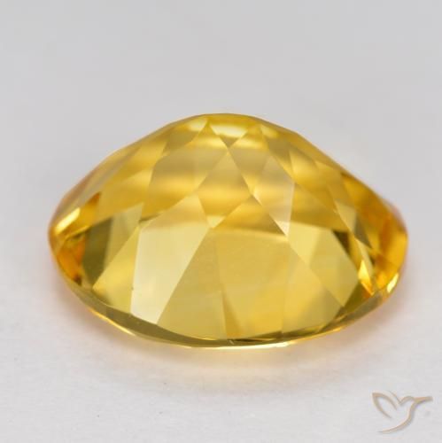Citrino Dorato medio-scuro naturale da 3.43 ct, Ovale, VVS-VS
