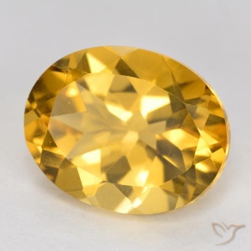 Citrino Arancio Dorato Profondo naturale da 3.50 ct, Ovale, VVS-VS