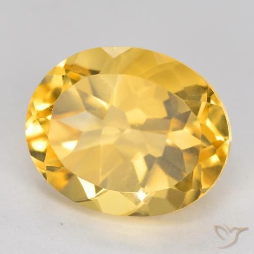 Citrino Oro medio naturale da 3.92 ct, Ovale, VVS-VS