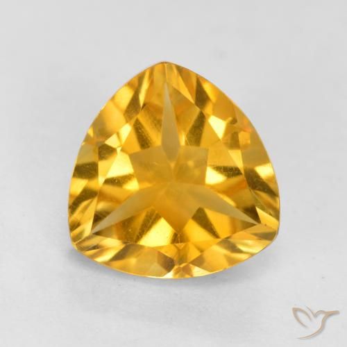 1.16ct Naturale Arancio dorato Citrino, Taglio trillion, VS