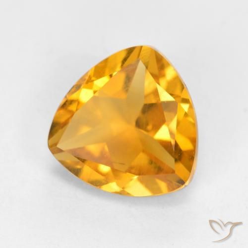 Citrino Arancio-Oro naturale da 1.09 ct, Taglio trillion, VS
