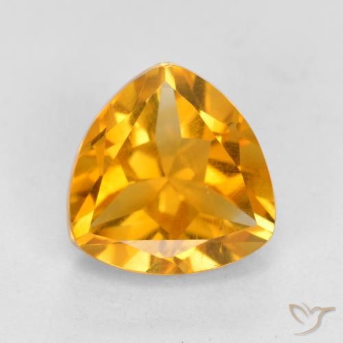 1.16ct Naturale Arancio Medio Citrino, Taglio trillion, VS