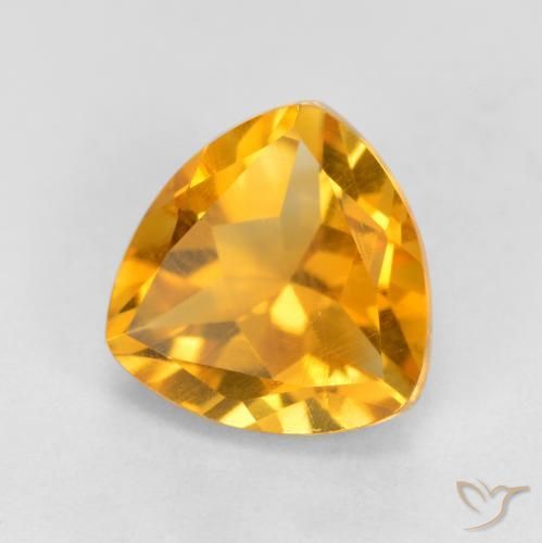 Citrino Arancio Medio naturale da 1.16 ct, Taglio trillion, VS