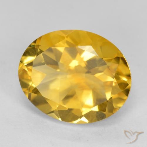 Citrino Arancio dorato naturale da 3.46 ct, Ovale, VVS-VS