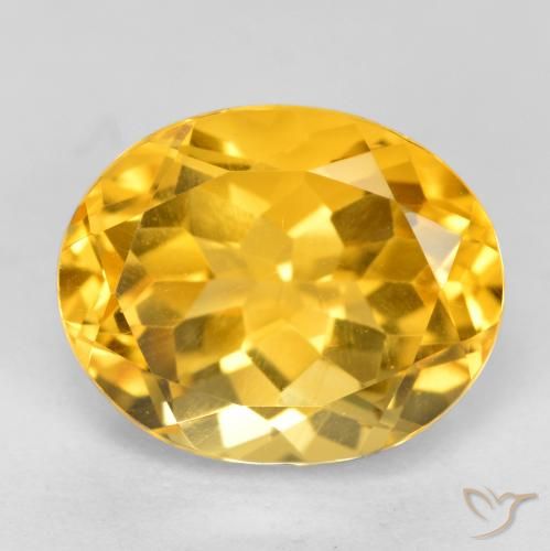 3.68ct Naturale Oro medio Citrino, Ovale, VVS-VS
