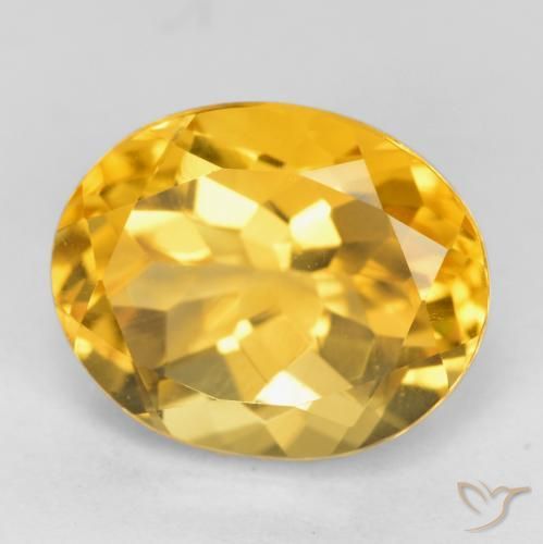 Citrino Oro medio naturale da 3.68 ct, Ovale, VVS-VS
